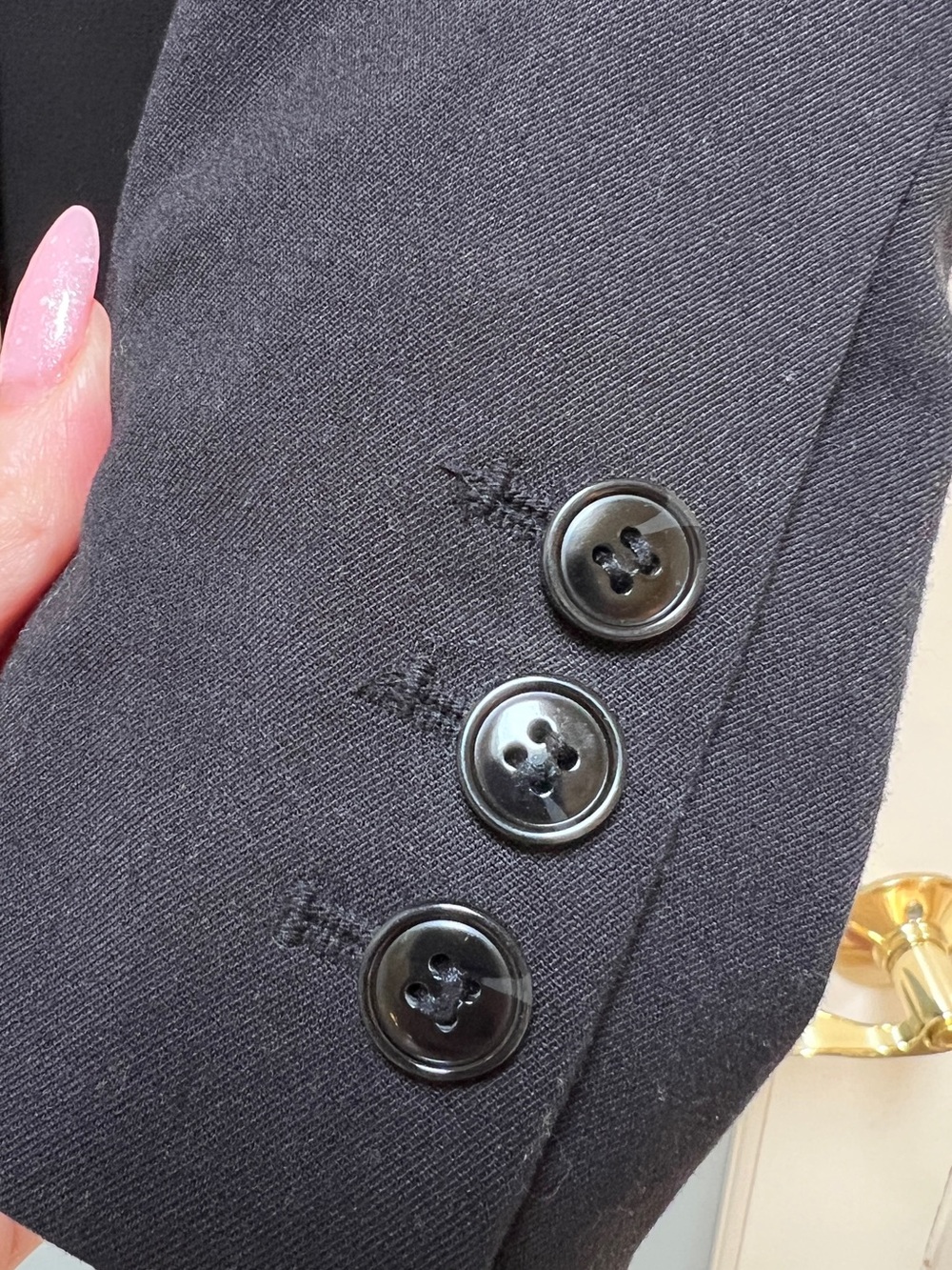 H&M Black Tailored Blazer with Contrast Lapels – Size 4 - Picture 3 of 5
